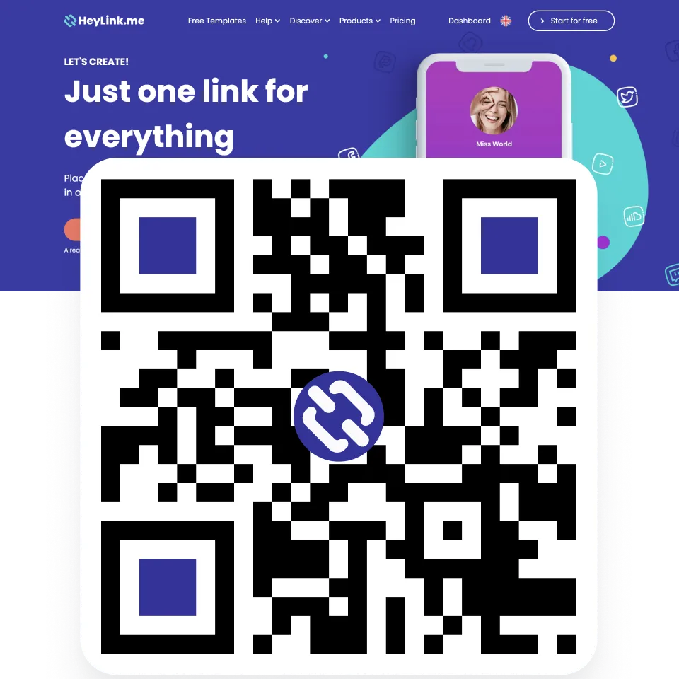 heylink.me QR code